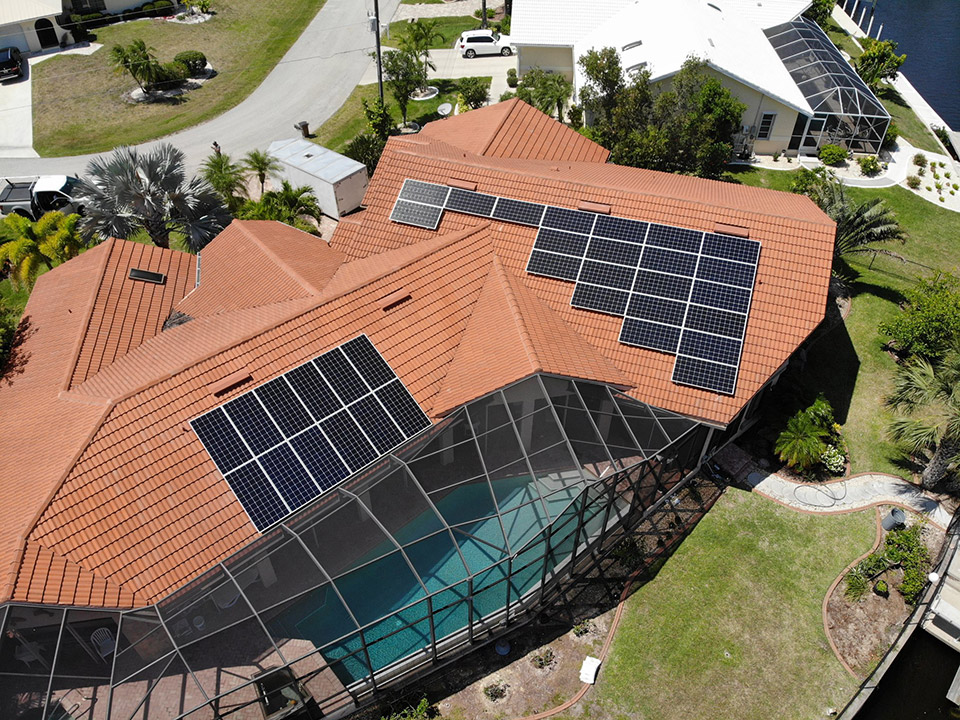 Commercial solar panel installation in Fort Myers